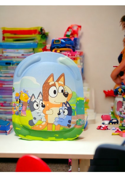 Blueey Biingo One 3D Kabartmalı Anaokulu Kreş ve Günlük Kullanım Çantası Sırt Çantası 2 6 Yaş