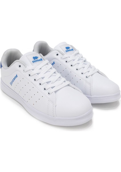 Erkek Sneakers Bağcıklı Beyaz Saks Spor Ayakkabı