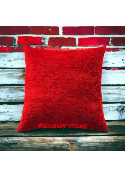 Yaprak Desenli Kırmızı Kırlent Kılıfı Seti -2 Adet 45CM*45CM modelleri