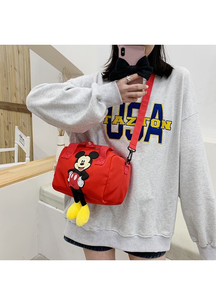 Karikatür Kişilik Küçük Omuz Çantası Kadınlar Için 2024 Yeni Moda Trendi Omuz Çantası Girly Tarzı Crossbody Silindir Çanta (Yurt Dışından) fırsatları