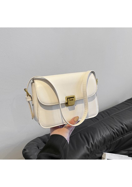 Mizaç Kadın Çantaları 2024 Yeni Stil Çok Yönlü Moda Basit Crossbody Çanta Retro Batı Tarzı Tek Omuz Küçük Kare Çanta (Yurt Dışından)