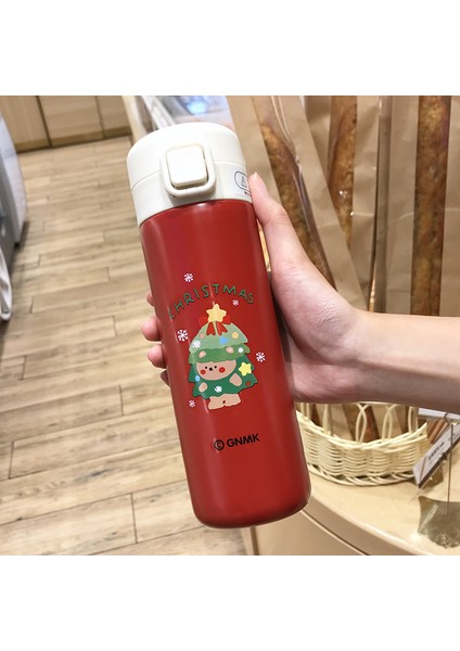 Noel Sevimli Zıplayan Kapaklı Su Bardağı (Yurt Dışından)