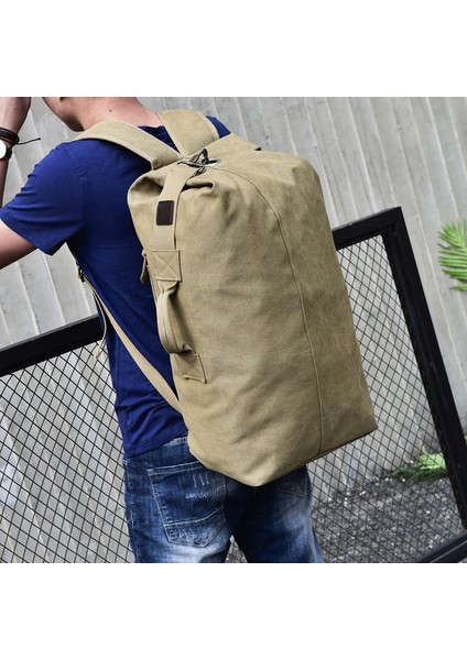 Moda Büyük Kapasiteli Seyahat Sırt Çantası Erkek Sırt Çantası Açık Seyahat Spor Çantası Erkekler Için Moda Keten Sırt Çantası (Yurt Dışından)