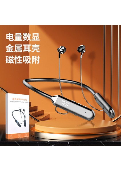 Yüksek Güçlü Asılı Boyun Binaural Spor Koşu Kablosuz Kulaklıklar Stereo Müzik Kulak Içi Bluetooth Kutusu (Yurt Dışından)