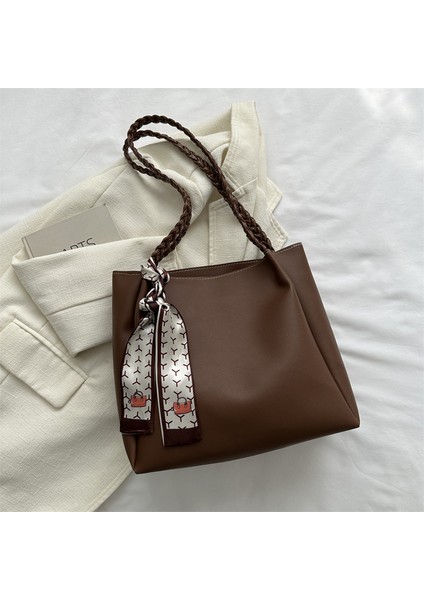 Kadınlar Için Büyük Kapasiteli Çanta 2024 Yeni Niş Tek Omuz Büyük Çanta Üst Düzey Doku Sınıfı Işe Gidip Gelme Çantası (Yurt Dışından)