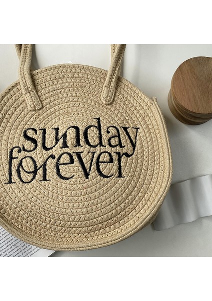 Yeni Büyük Kapasiteli Mektup Işlemeli Dokuma Kadın Çantası, Kore Tarzı Popüler Moda Omuz Çantası, Çok Yönlü ve Şık Koltuk Altı Çantası (Yurt Dışından) fırsatları