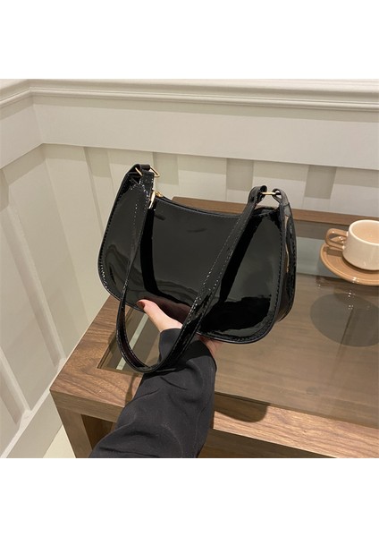 Kadınlar Için Üst Düzey Çanta 2024 Yeni Baget Çanta, Retro Taşınabilir Koltuk Altı Çantası, Batı Tarzı Kızın Omuz Çantası, Rugan Küçük Çanta (Yurt Dışından)