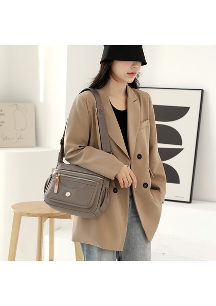 Renkli Fox Çok Katmanlı Omuz Çantası Büyük Kapasiteli Su Geçirmez Naylon Crossbody Çanta Kadın Rahat Cep Telefonu Sırt Çantası (Yurt Dışından) modelleri