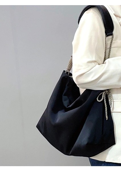 Kadınlar Için Çanta 2024 Yeni Tote Kolej Tarzı Büyük Kapasiteli Rahat Düğüm Ayarlanabilir Omuz Crossbody Çanta Oxford Bez Çanta (Yurt Dışından) fırsatları
