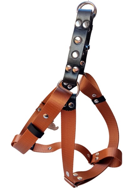 Köpek göğüs tasması kolon hakiki deri kalınlık:2,5mm genişlik:3cm göğüs ölçüsü:60-100cm ayarlamalı dog harness GT5-25