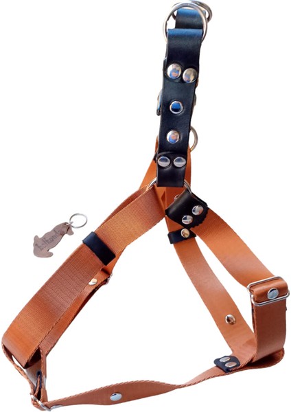 Köpek göğüs tasması kolon hakiki deri kalınlık:2,5mm genişlik:3cm göğüs ölçüsü:60-100cm ayarlamalı dog harness GT5-25