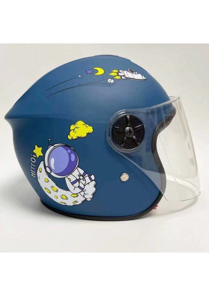 Yeni Ulusal Standart Çocuk Kask Akülü Araba Elektrikli Araba Erkek ve Kız Bebek Kış Her Mevsim Için Sıcak ve Sevimli Yarım Kask (Yurt Dışından)