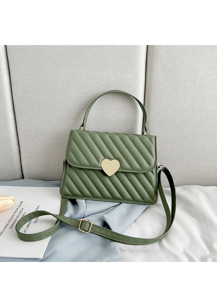 Batı Tarzı Nakış Rahat Çanta Kadın Çantası 2024 Yeni Banliyö Eşkenar Dörtgen Basit Tek Omuz Crossbody Çanta El Küçük Kare Çanta (Yurt Dışından)
