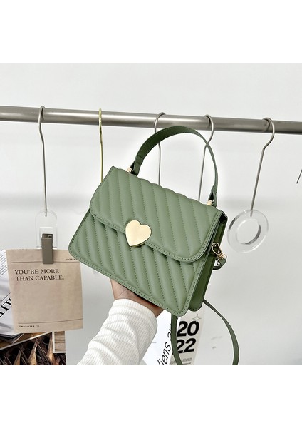 Batı Tarzı Nakış Rahat Çanta Kadın Çantası 2024 Yeni Banliyö Eşkenar Dörtgen Basit Tek Omuz Crossbody Çanta El Küçük Kare Çanta (Yurt Dışından)