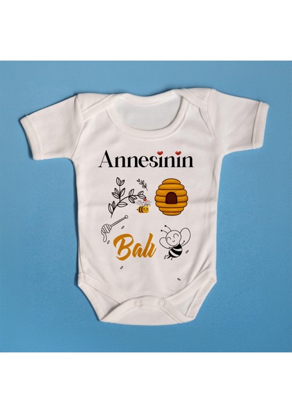 Pamuklu Bebek Zıbını Annesinin Balı Yazılı