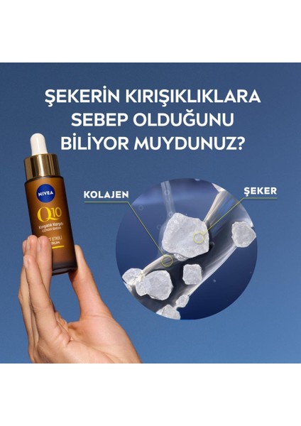 Q10 Karşıtı Çift Etkili Cilt Serumu 30ml, Saf Q10, Şekerr Sebepli Önleyici