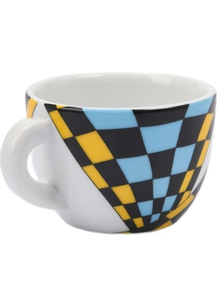 Edex Arlecchino Porselen Cappuccino Fincan ve Tabak Takımı - 190 ml