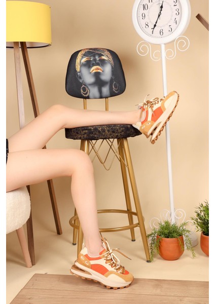 GUJA Cilt Süet Garnili Spor Ayakkabı CAMEL fiyatları