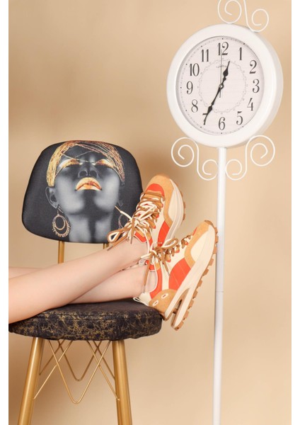 GUJA Cilt Süet Garnili Spor Ayakkabı CAMEL fırsatları