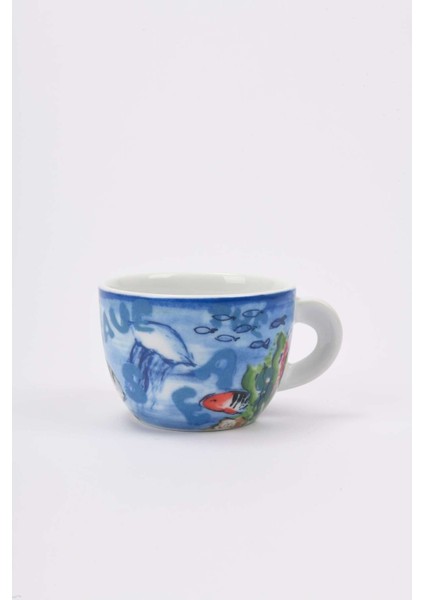 Edex ’’ın Our Hands’’ Porselen Cappuccino Fincan ve Tabak Takımı - 180 ml (6,4 Oz)