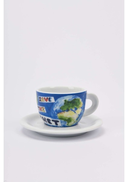 Edex In Our Hands Porselen Cappuccino Fincan ve Tabak Takımı - 190 ml