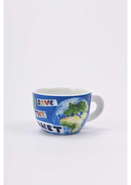 Edex In Our Hands Porselen Cappuccino Fincan ve Tabak Takımı - 190 ml