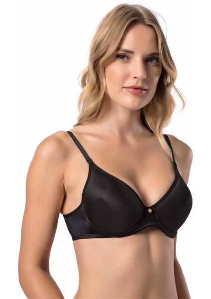 Desteksiz Mikro Balenli Sütyen Siyah | 9045