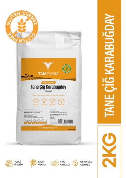 (Glutensiz) Çiğ Karabuğday Tane 2 kg