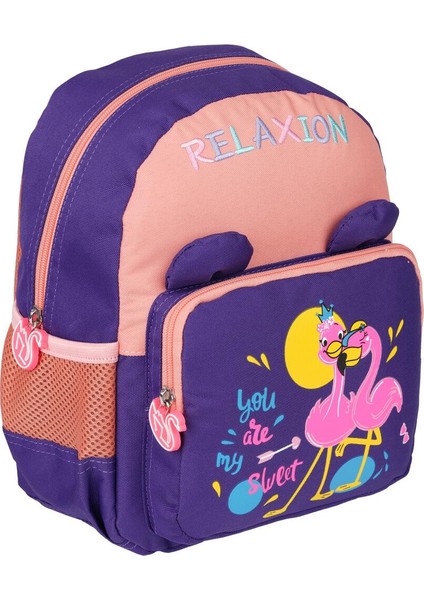 Kız Çocuk 2 Bölmeli Kulaklı Anaokulu Çantası RLX4040