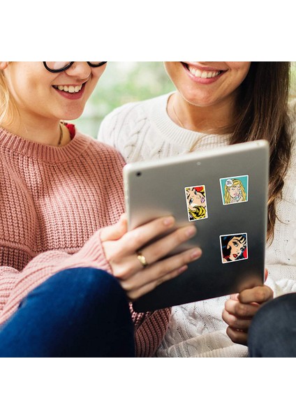 Retro Girl Seri 1 Defter Suluk Laptop Notebook Tablet Telefon Kılıf Sticker Seti fiyatları