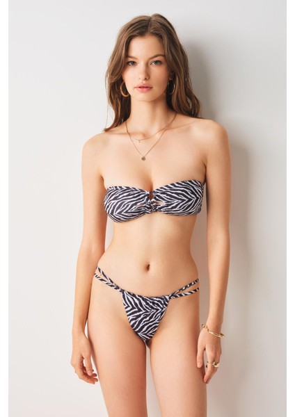Berta Bantli String Bikini Tek Alt Zebra 239206-D