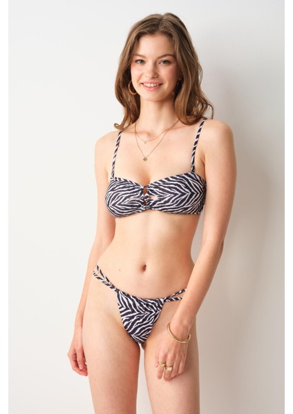 Berta Bantli String Bikini Tek Alt Zebra 239206-D modelleri