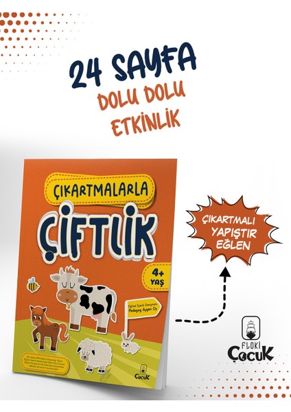 4+ Yaş Çıkartmalarla Çiftlik - Okul Öncesi Zihinsel, Bilişsel Eğitici Etkinlik