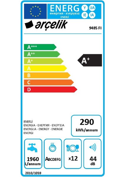 9485 Fı 8 Programlı İnox A+ Bulaşık Makinesi fiyatları