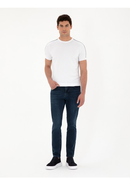 Erkek Lacivert Slim Fit Jean Pantolon 50285128-VR033
