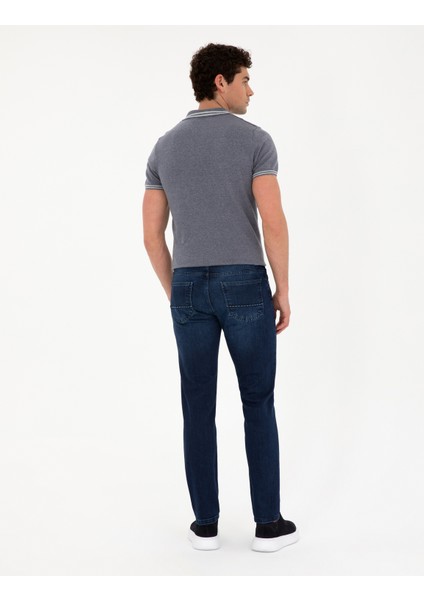 Pierre Cardin Erkek Koyu Lacivert Slim Fit Jean Pantolon 50285137-VR100