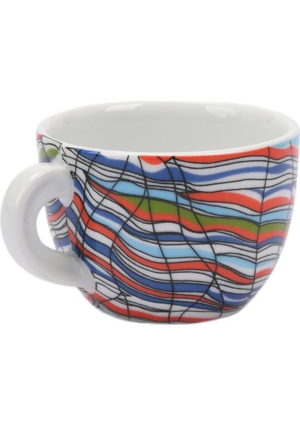 Edex Arlecchino Porselen Cappuccino Fincan ve Tabak Takımı - 190 ml