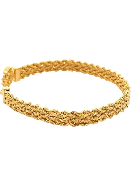 Örgü Modeli Klasik Şık Yeşil Altın Bileklik fiyatları