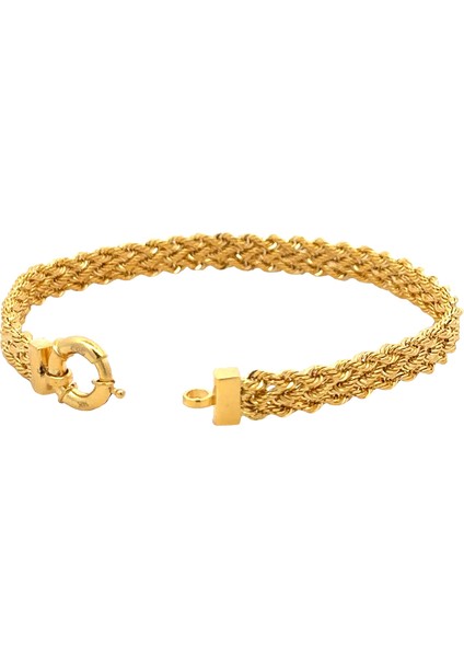 Örgü Modeli Klasik Şık Yeşil Altın Bileklik modelleri