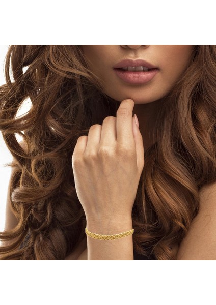 Örgü Modeli Klasik Şık Yeşil Altın Bileklik indirimleri