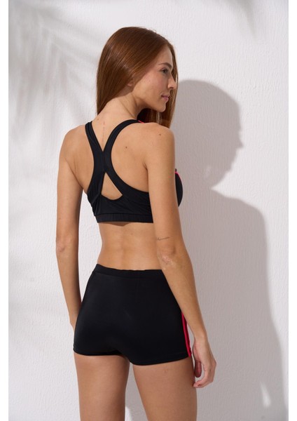 Şortlu Yüzücü Bikini Takım Siyah 241277 fiyatları