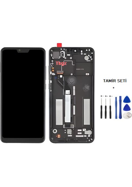 Xiaomi Mi 8 Lite LCD Ekran Dokunmatik Orijinal Kalite Çıtalı Siyah + Tamir Seti