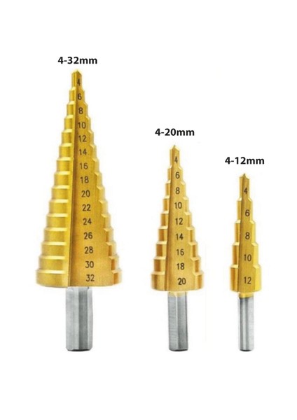 Kademeli Saç Delme Hss Panç Bilisterli 3lü Set (4*12-4*20-4*32) ERA56323 Eratool
