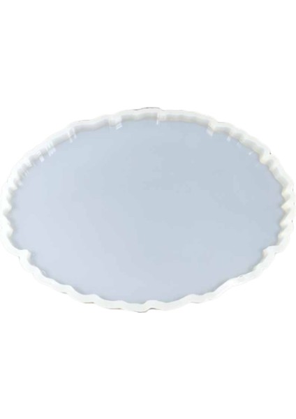 Epoksi Silikon Kalıp Oval Dalgalı Tepsi (Supla) Kalıbnı Yerli 25X33.5 cm