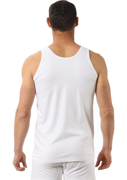 Erkek Pamuklu Modal Esnek Atlet Beyaz | K10852 fiyatları