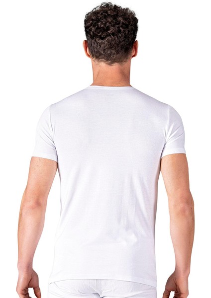 Erkek Pamuklu Modal Tişört Fanila | Beyaz K11144 fiyatları