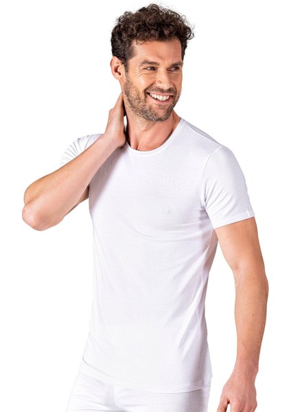 Erkek Pamuklu Modal Tişört Fanila | Beyaz K11144 modelleri