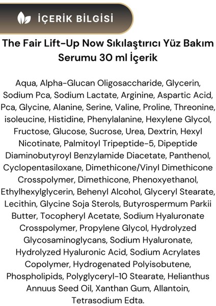 Renkli Güneş Kremi SPF50+ 50 ml & The Fair. Lift-Up Now Sıkılaştırıcı Yüz Bakım Serumu 30 ml