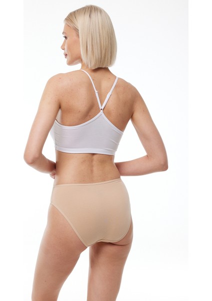 Kadın Ten Rengi 2 Li Paket Normal Bel Modal Slip Külot 1028 2M1028 modelleri
