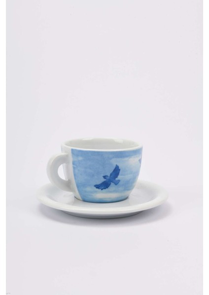 Edex ’’ın Our Hands’’ Porselen Cappuccino Fincan ve Tabak Takımı - 180 ml